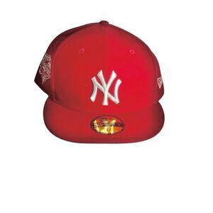 New Era 59Fifty New York Yankees Red Hat 2000 World Series Vintage Fitted 7 3/8